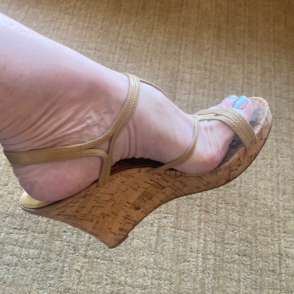 Michael Kors Cicely Wedge Cork Nude Sandal